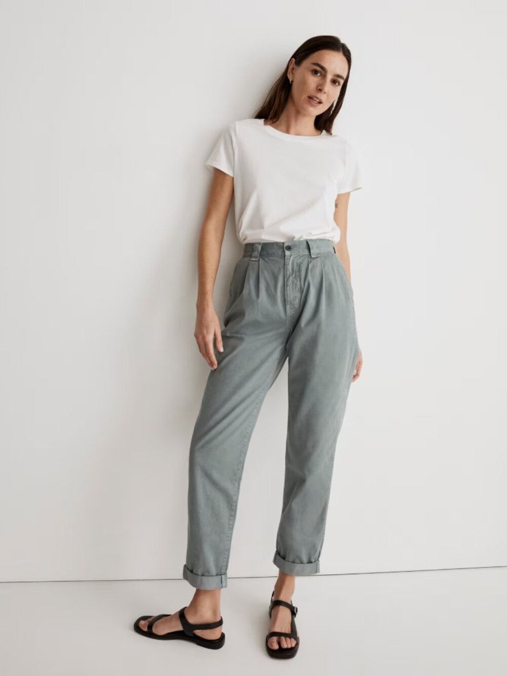Madewell Garment-Dyed Tapered Chino Pant in Overcast